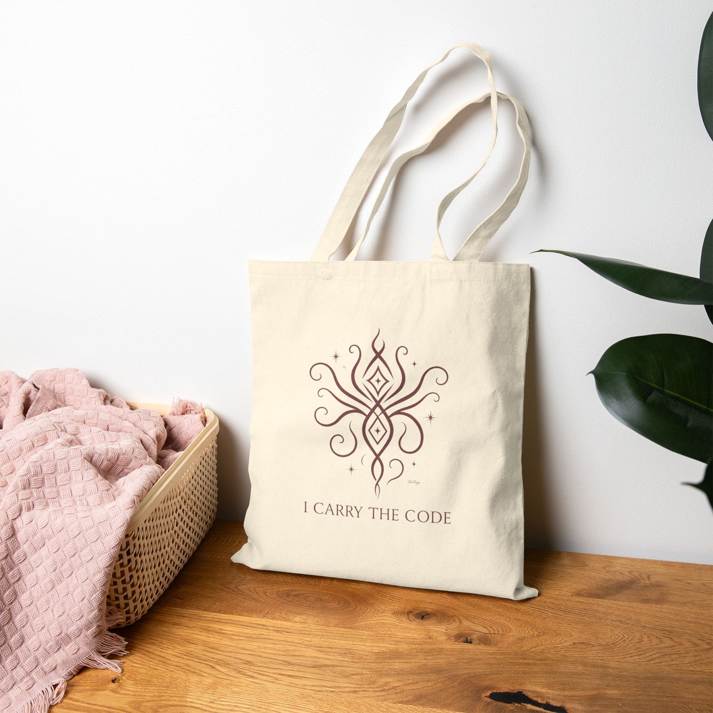 Living Sigil Tote - I Carry the Code by Sha'Raya